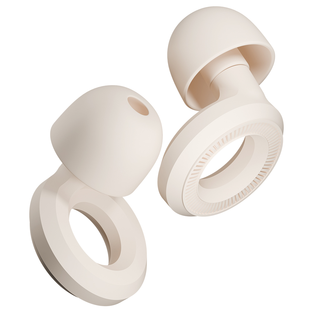 Tapones para dormir reutilizables en color beige