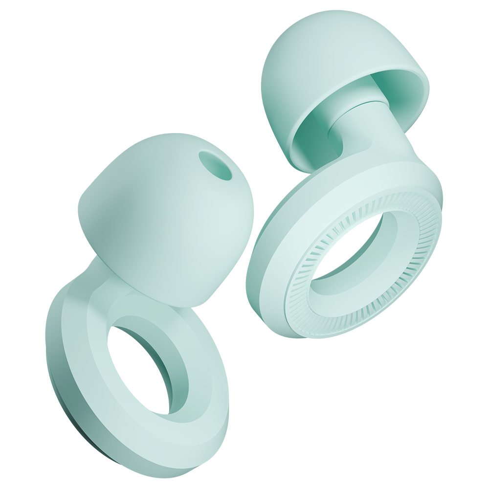 Tapones para dormir reutilizables Yildun en color verde menta