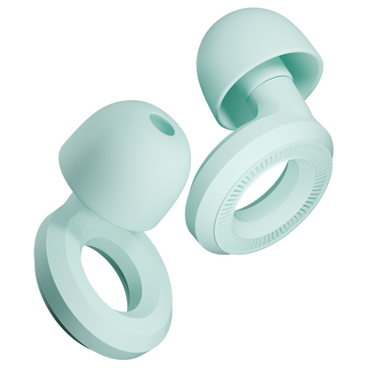 Tapones para dormir reutilizables Yildun en color verde menta